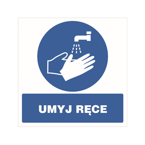 Koronawirus - Umyj ręce  - naklejka